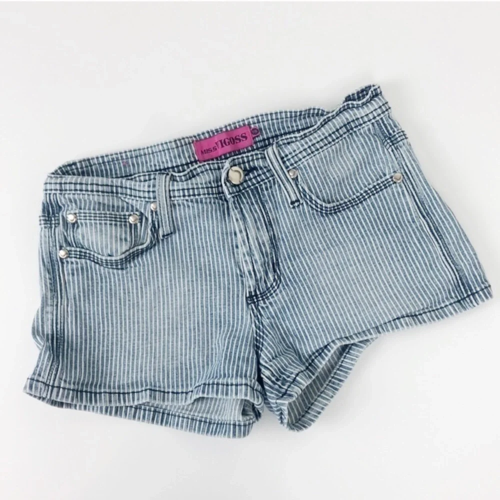 Miss Vigoss pinstriped denim shorts